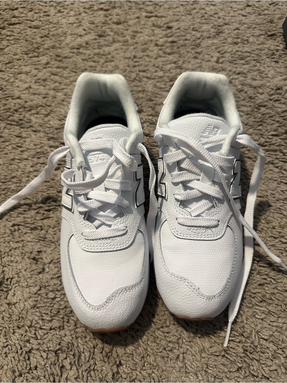 New Balance White Kids Sneakers